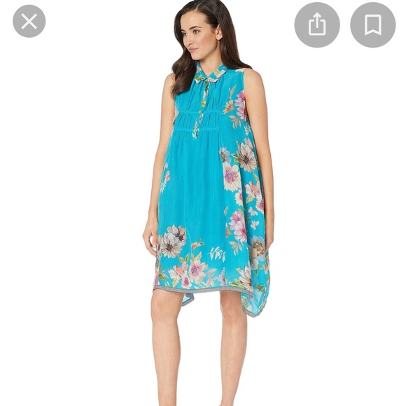 Johnny Was Dresses & Skirts - Johnny Was Sky Dress w/ slip- NWT! 💙
